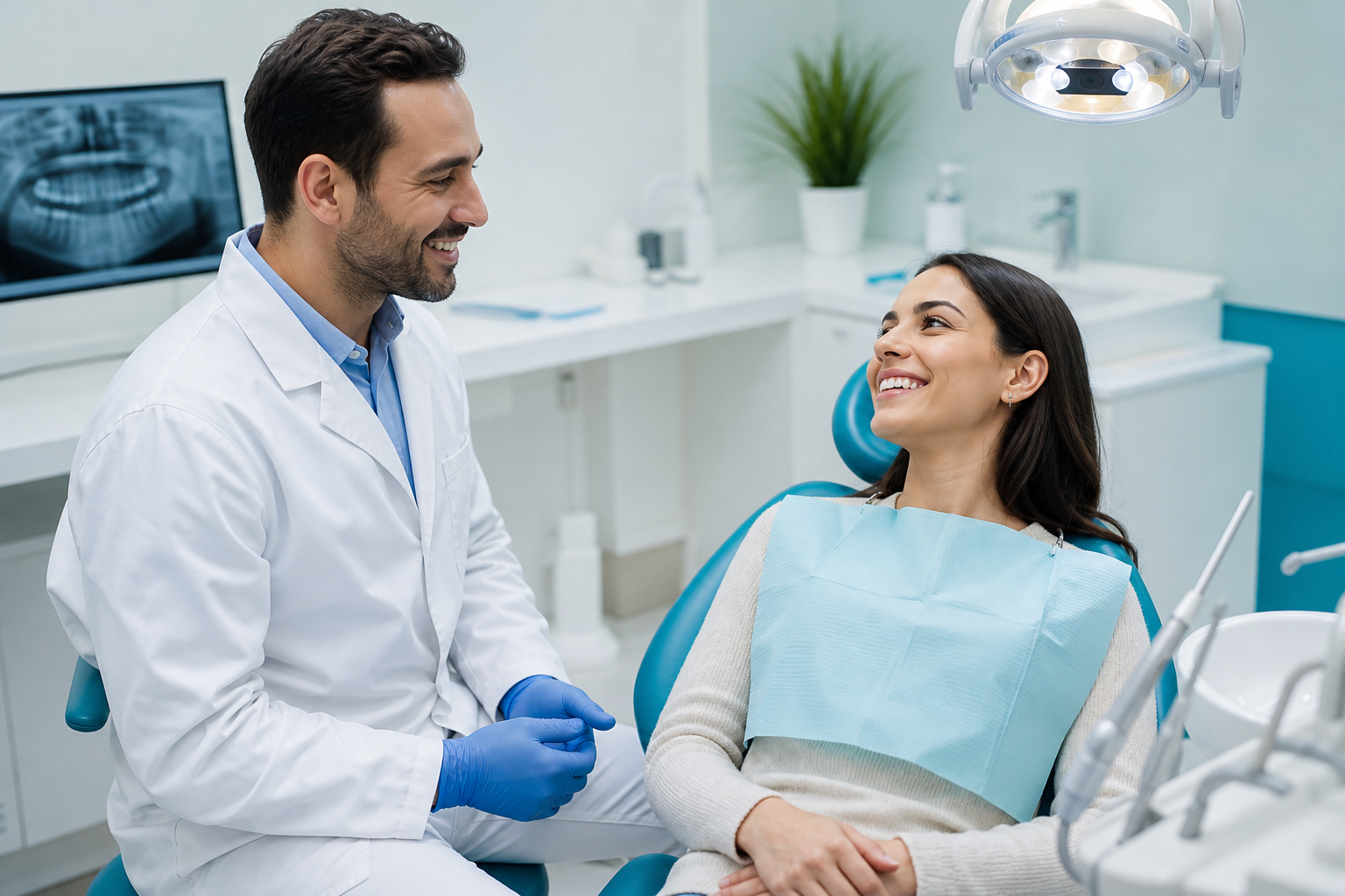 Dr. Toral Ardeshna caring for a patient at TruCare Dentistry Roswell